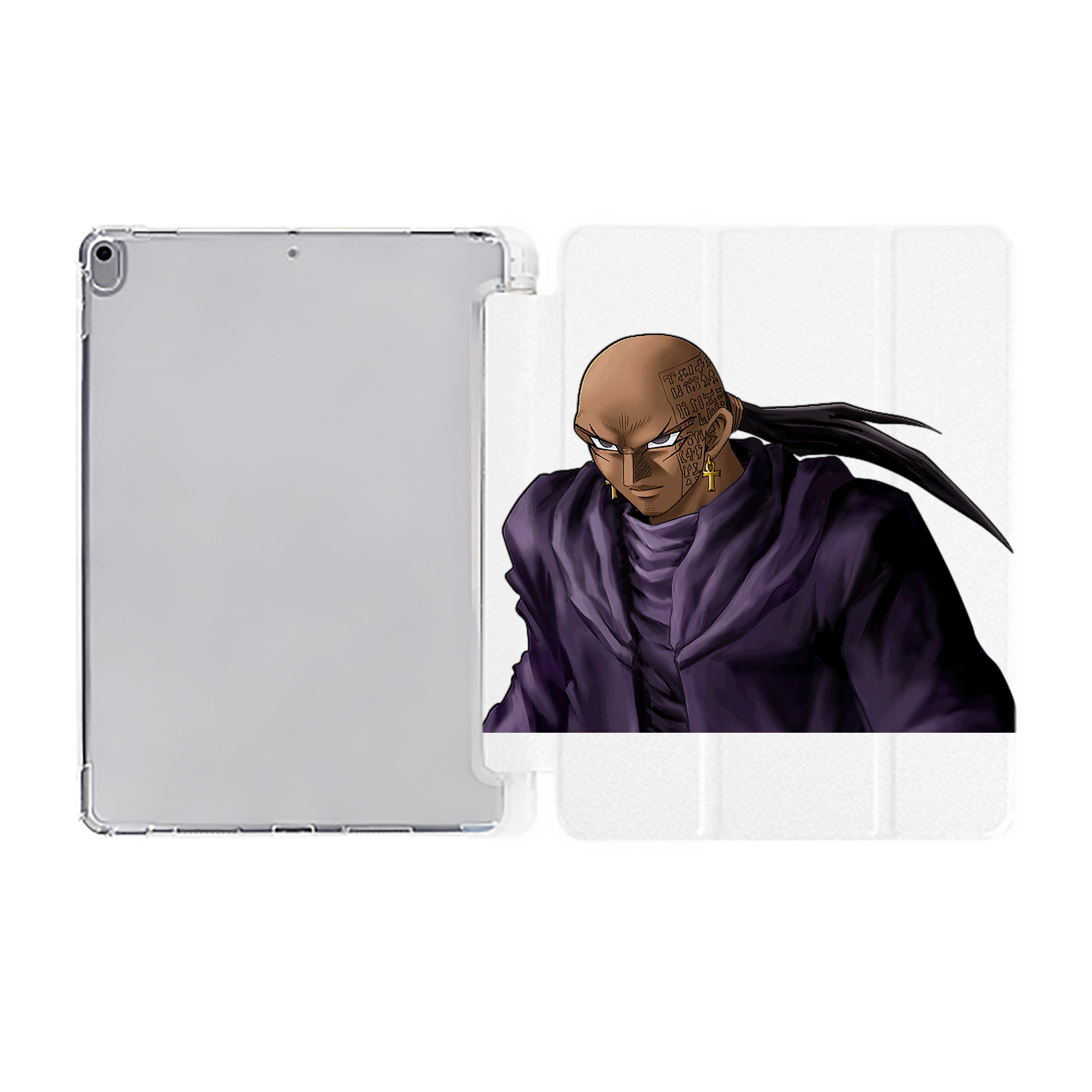 （画像用） 遊☆戯☆王 Yu-Gi-Oh! IPad ケース ペン収納付き 三つ折りスタンド PUレザー×シリコン 対応機種9.5/10.5/10.9インチ